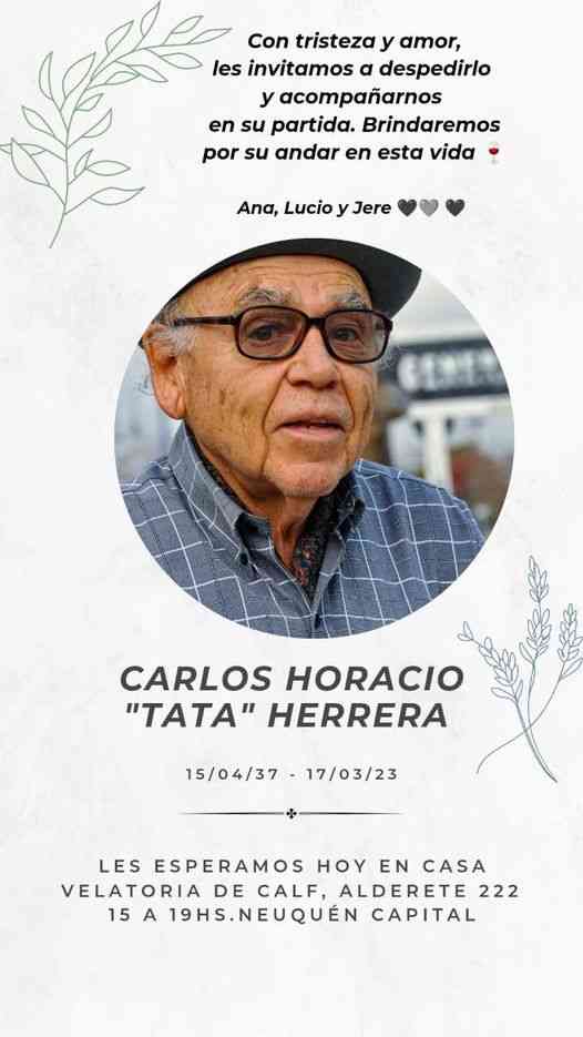 El adiós al Tata Herrera un artista que deja un vació en la memoria local